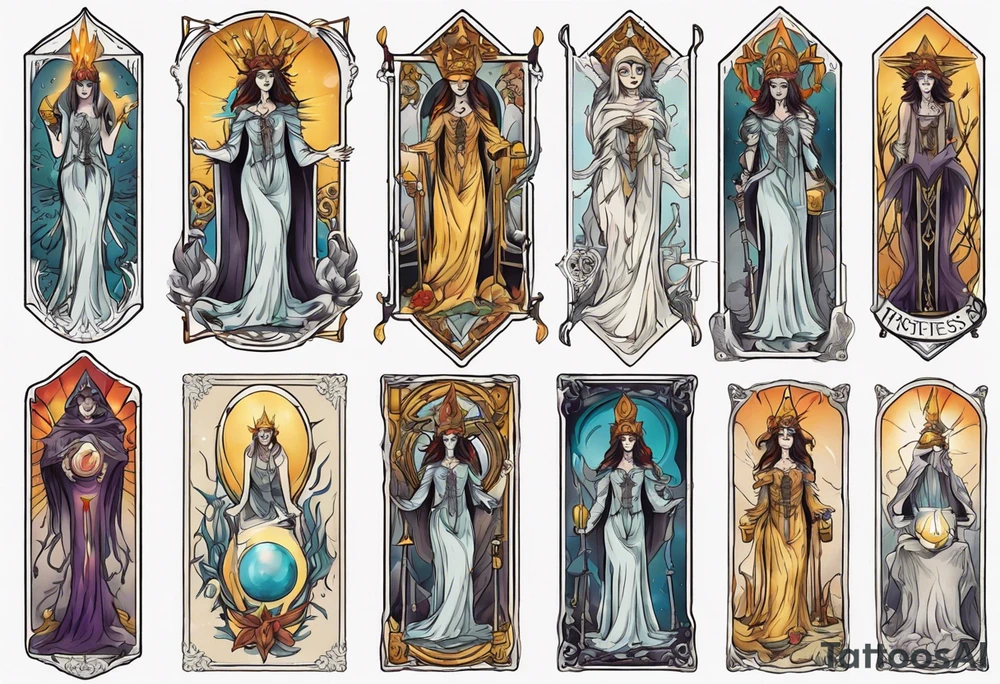high priestess tarot card tattoo idea