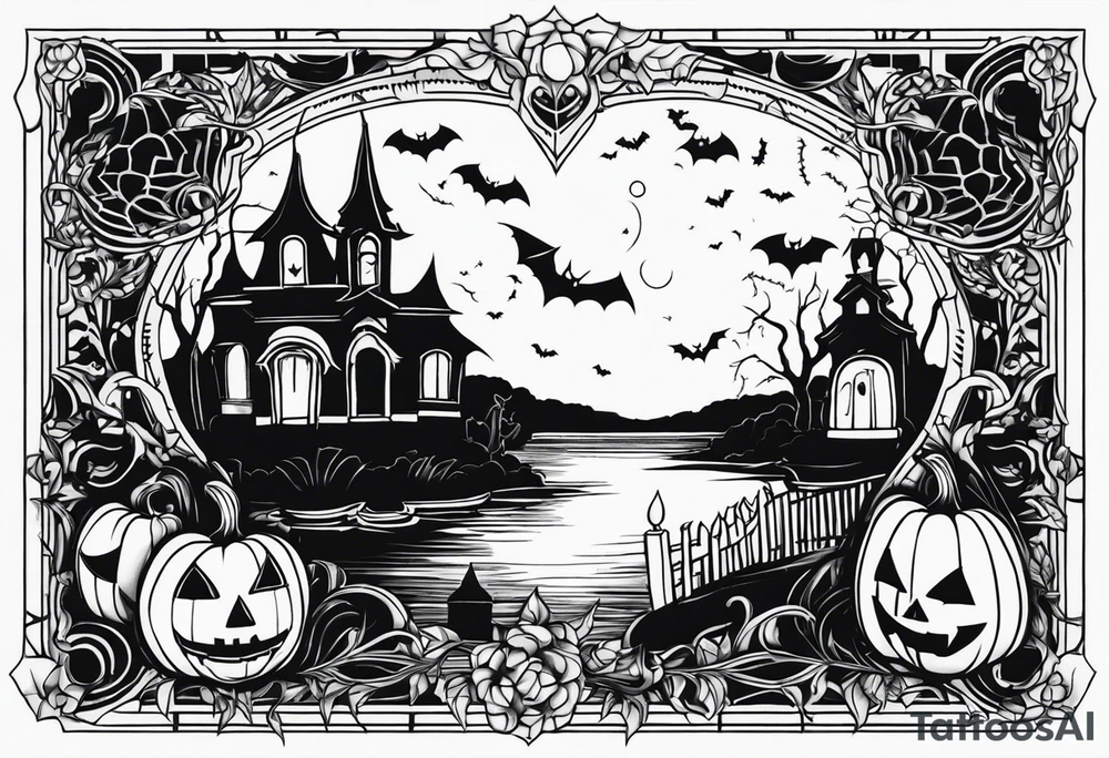 Halloween night tattoo idea