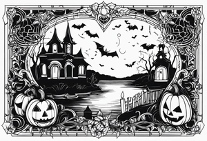 Halloween night tattoo idea