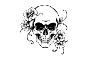 Beauty, Gothic, skull tattoo idea