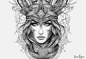 From left shoulder to forearm sleeve tattoo. Fine line geometric, concept design tattoo, ocean thunder fire nature, viking tattoo idea