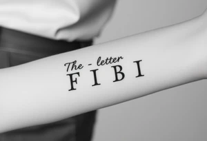 The letter F I B I tattoo idea