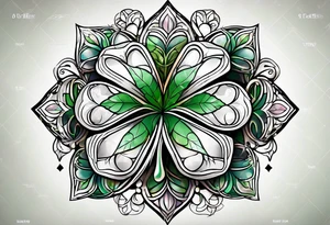 4 leaf clover tattoo idea