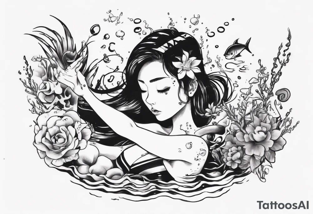 “You’re diving in my pool” romantic , music style tattoo idea “You’re diving in my pool” romantic , music style tattoo idea