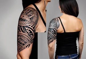 shoulder cover up tattoo.  should be focused on family.  names kaden, mason and lori in the design tattoo idea