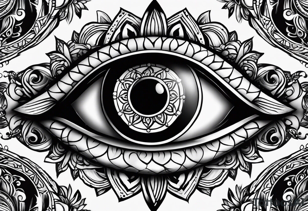 Evil eye tattoo idea