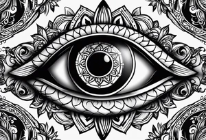 Evil eye tattoo idea