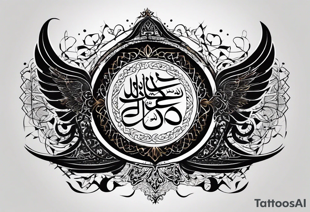 arabic calligraphy of the translation, what doesnt kill you makes you stronger - Just writing tattoo idea