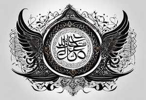 arabic calligraphy of the translation, what doesnt kill you makes you stronger - Just writing tattoo idea