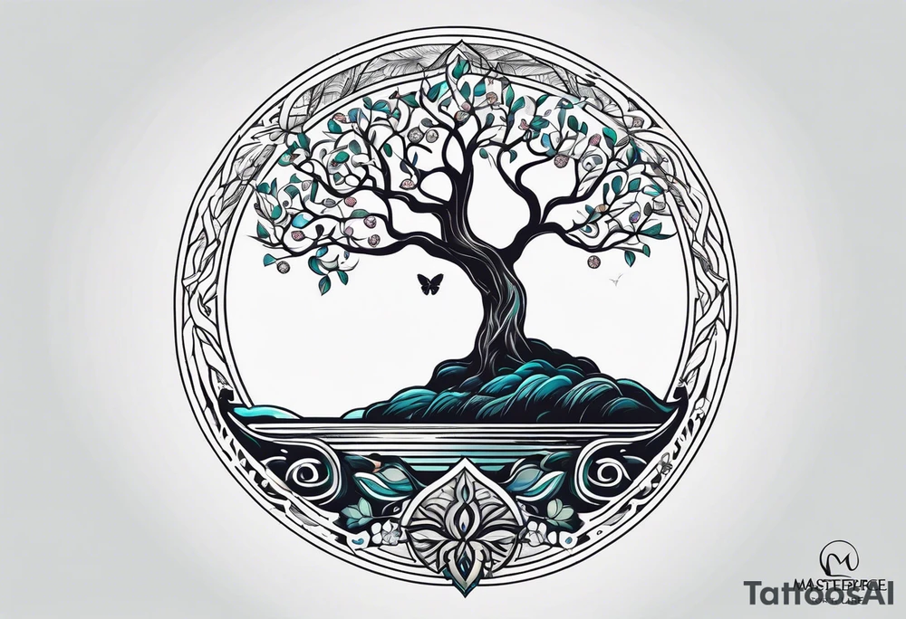 tiny tree of life tattoo idea