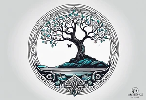 tiny tree of life tattoo idea