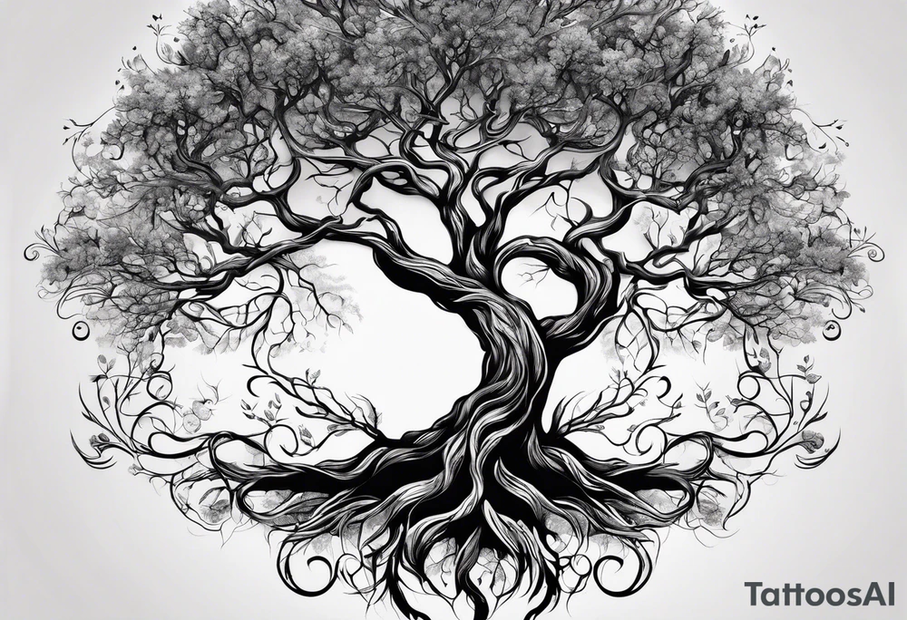 Family: Like branches on a tree we all grow in separate directions but our roots remain the same tattoo idea