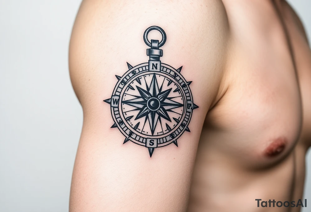 compass tattoo idea