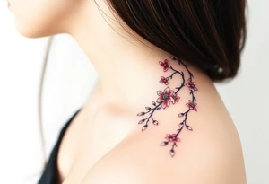 Cherry blossom vining tattoo idea