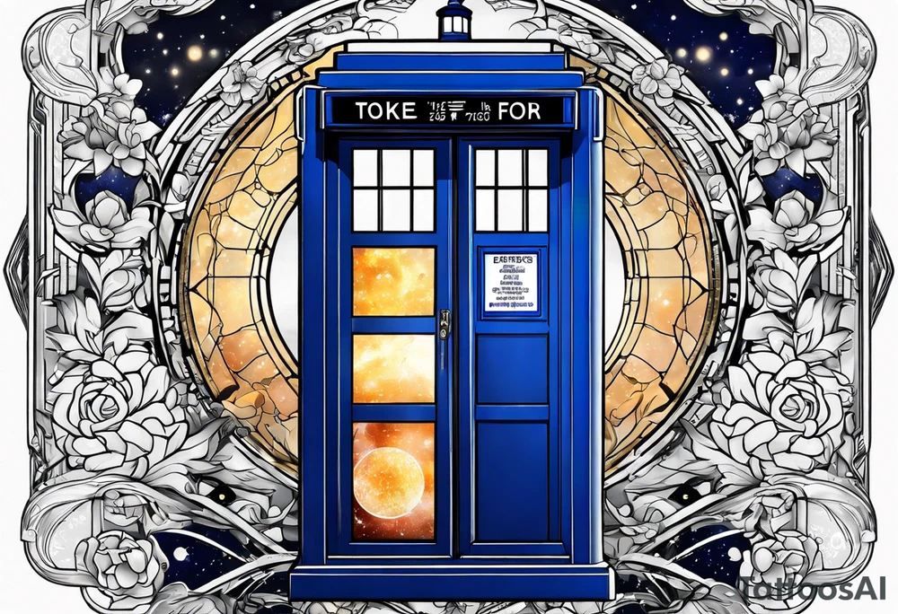 Tardis in a square tattoo idea