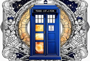 Tardis in a square tattoo idea