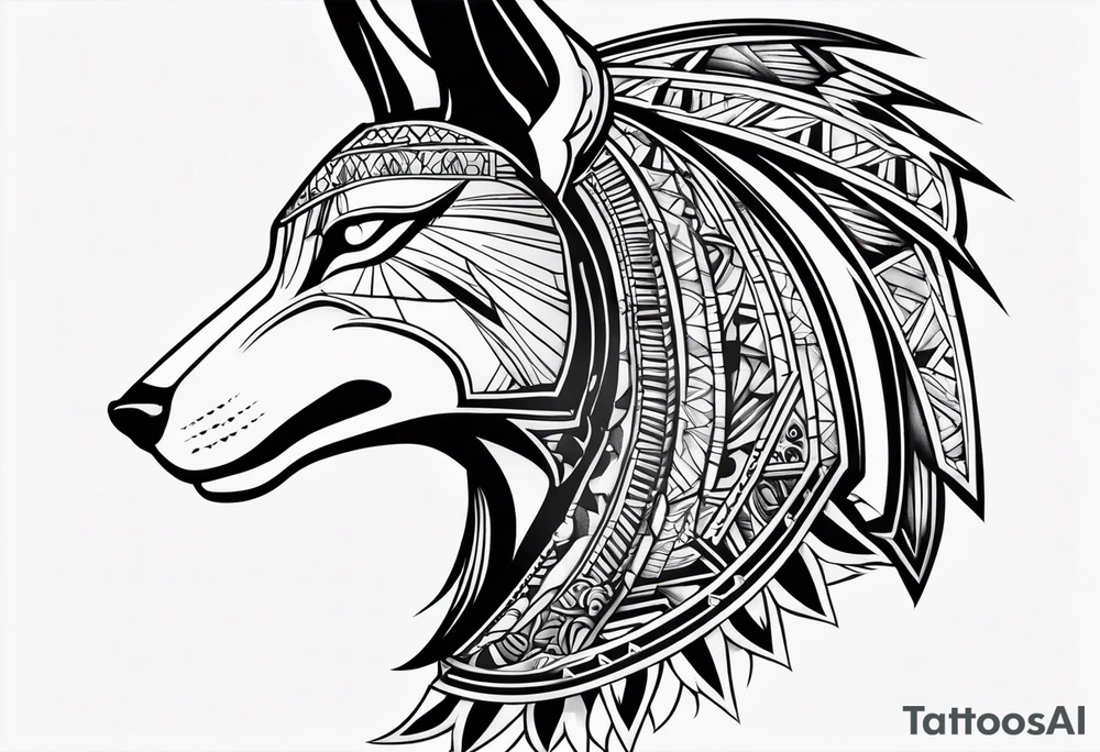 Anubis egyptian 
 back tattoo tattoo idea