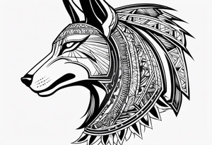 Anubis egyptian 
 back tattoo tattoo idea