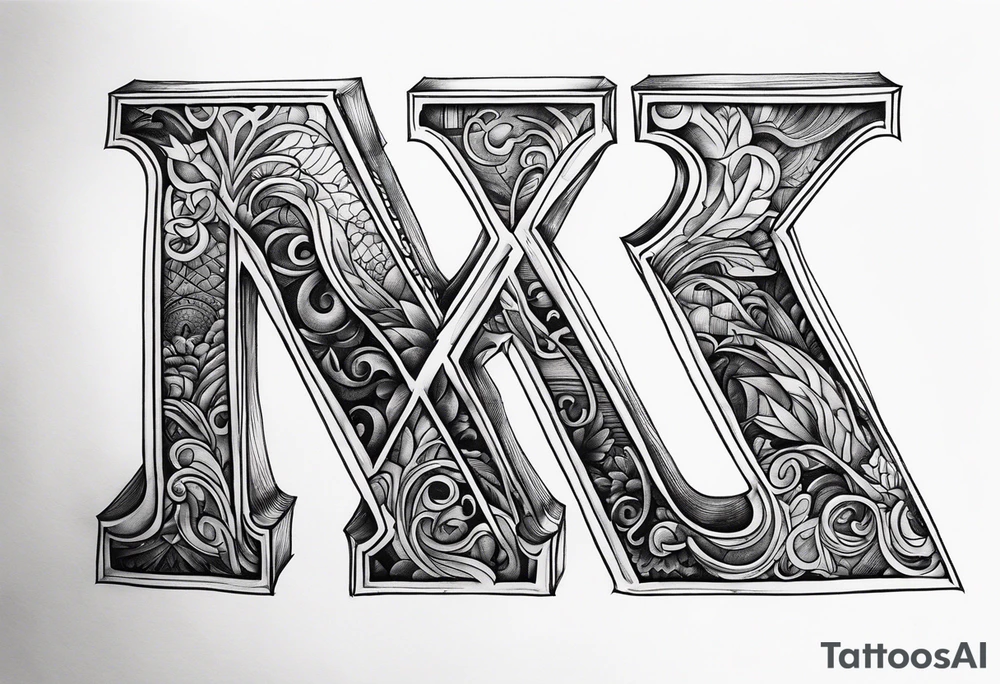 XXII XI MMXX letters in sunset tattoo idea