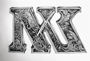 XXII XI MMXX letters in sunset tattoo idea