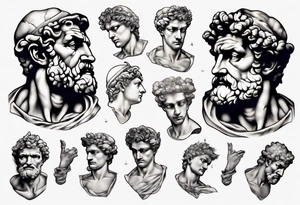 david by michelangelo broken tattoo idea