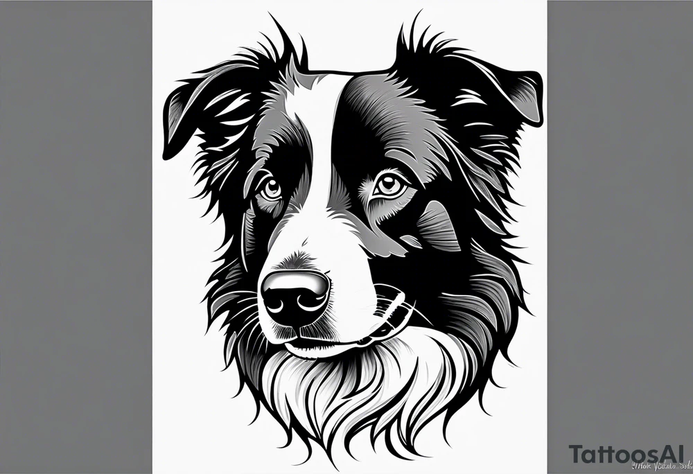 Border Collie tattoo idea