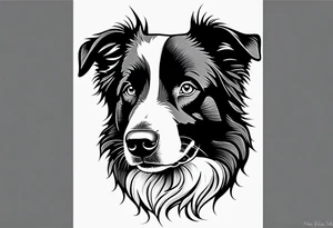 Border Collie tattoo idea