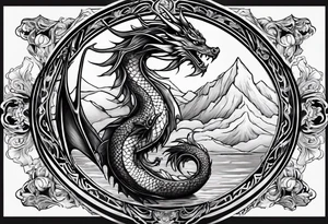 dragon, strength, pisces, water, instinct, phoenix, small tattoo idea