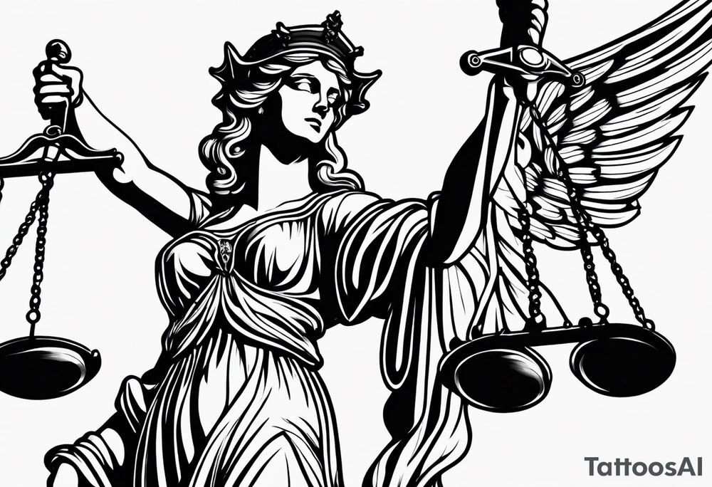 lady justice tattoo idea