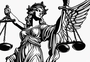 lady justice tattoo idea