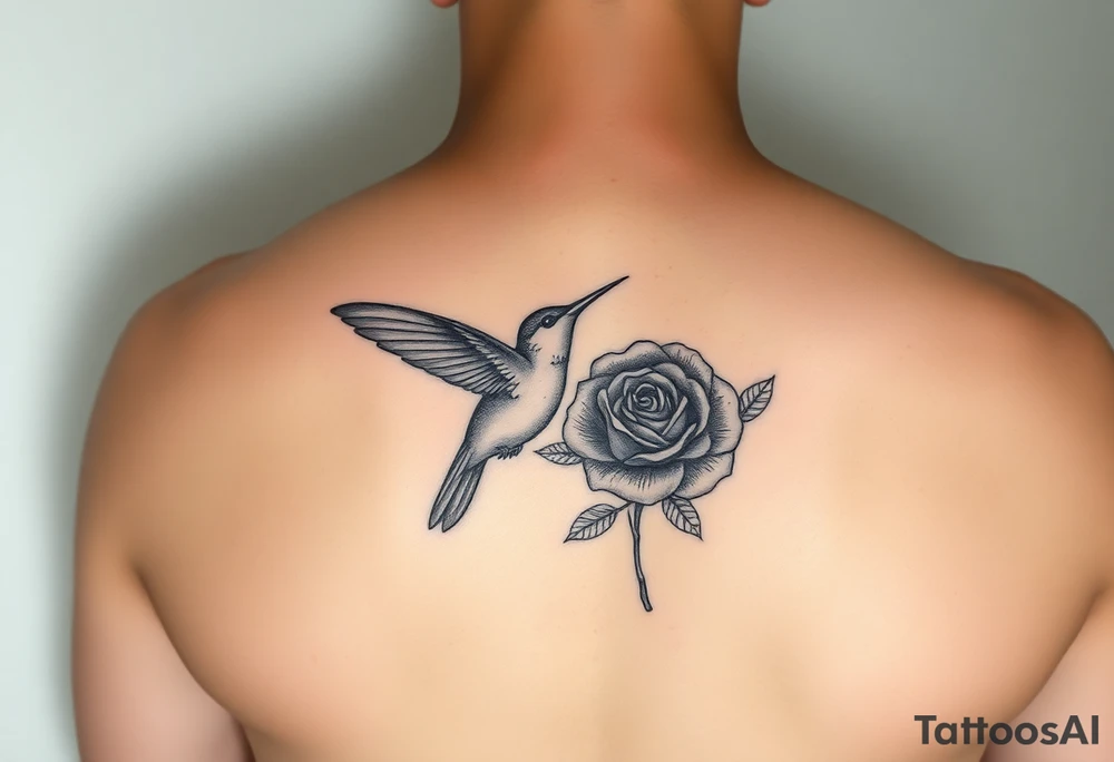 Debby Deguzman with a humming bird and a rose tattoo idea