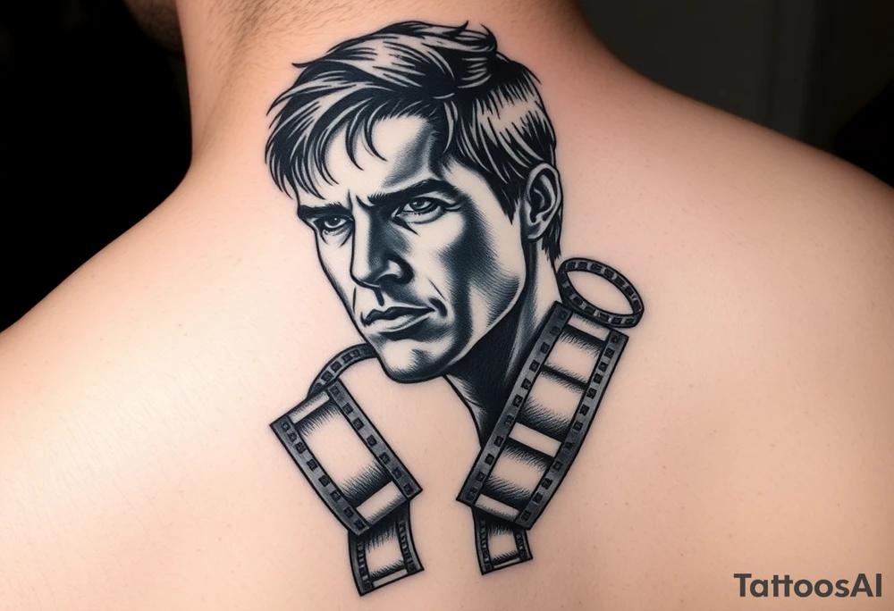 film reels cinematic  theatre screen tom cruise tattoo idea