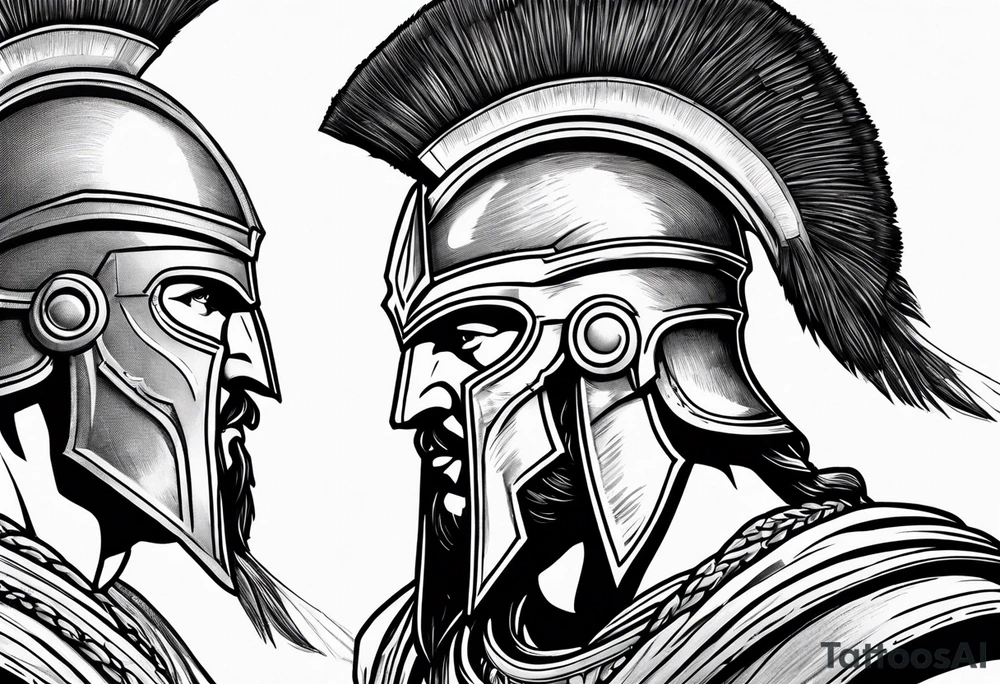 spartan head tattoo idea
