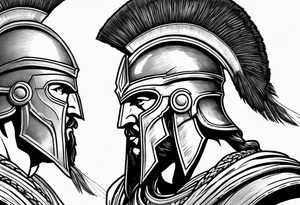 spartan head tattoo idea
