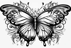 Butterfly angel wings tattoo idea