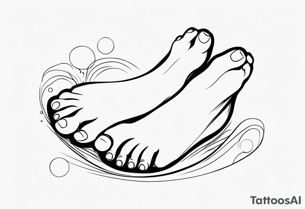 baby's foot tattoo idea