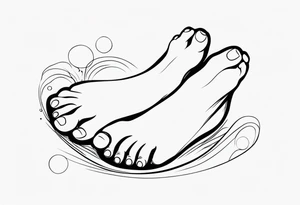 baby's foot tattoo idea