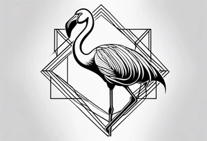 flamingo simple tattoo idea