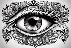 Copperhead eyes left and right tattoo idea