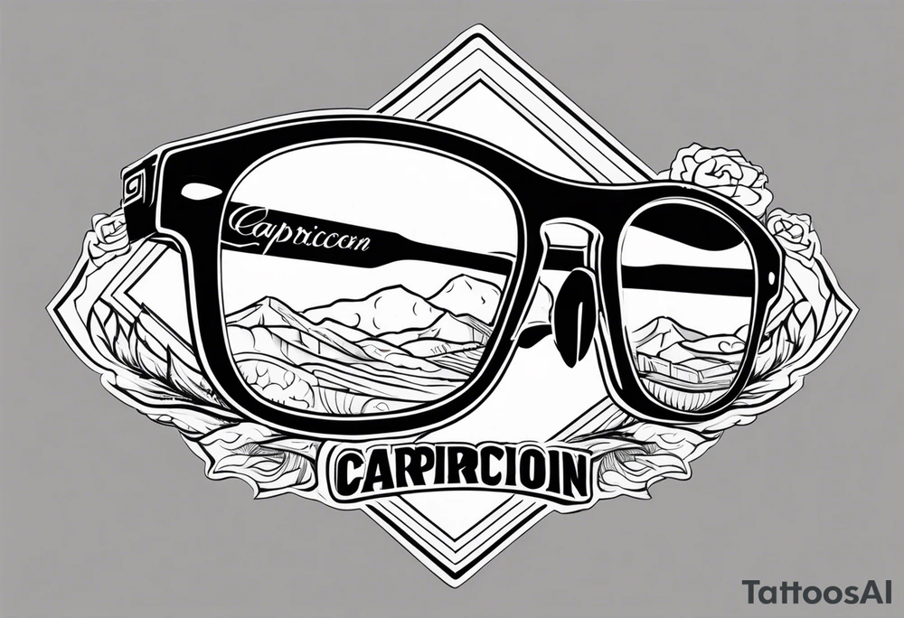 capricorn sunglasses Officer tattoo idea