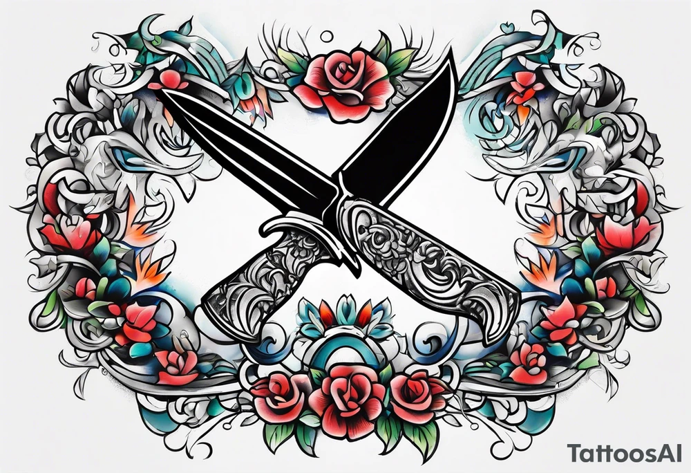 Knife tattoo idea