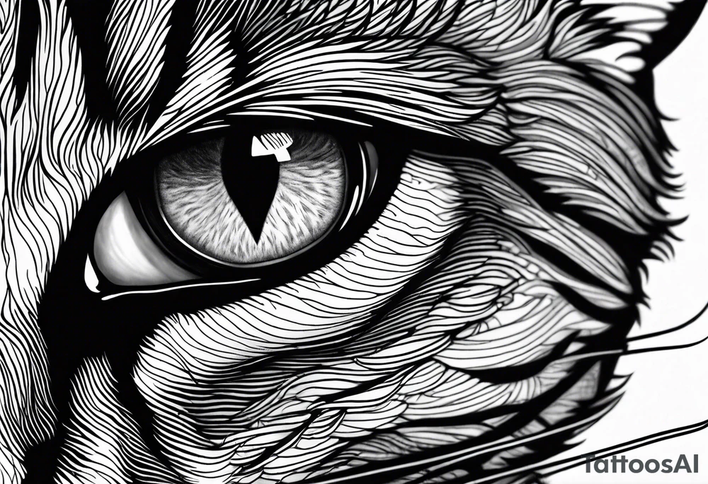 Feline eye tattoo idea
