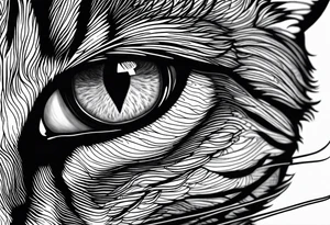 Feline eye tattoo idea