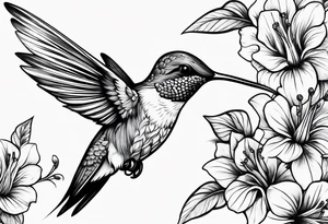 Hummingbird tattoo idea