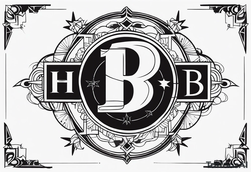 it says HB to the power of 2 tattoo idea