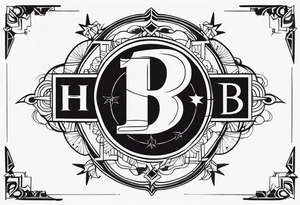 it says HB to the power of 2 tattoo idea