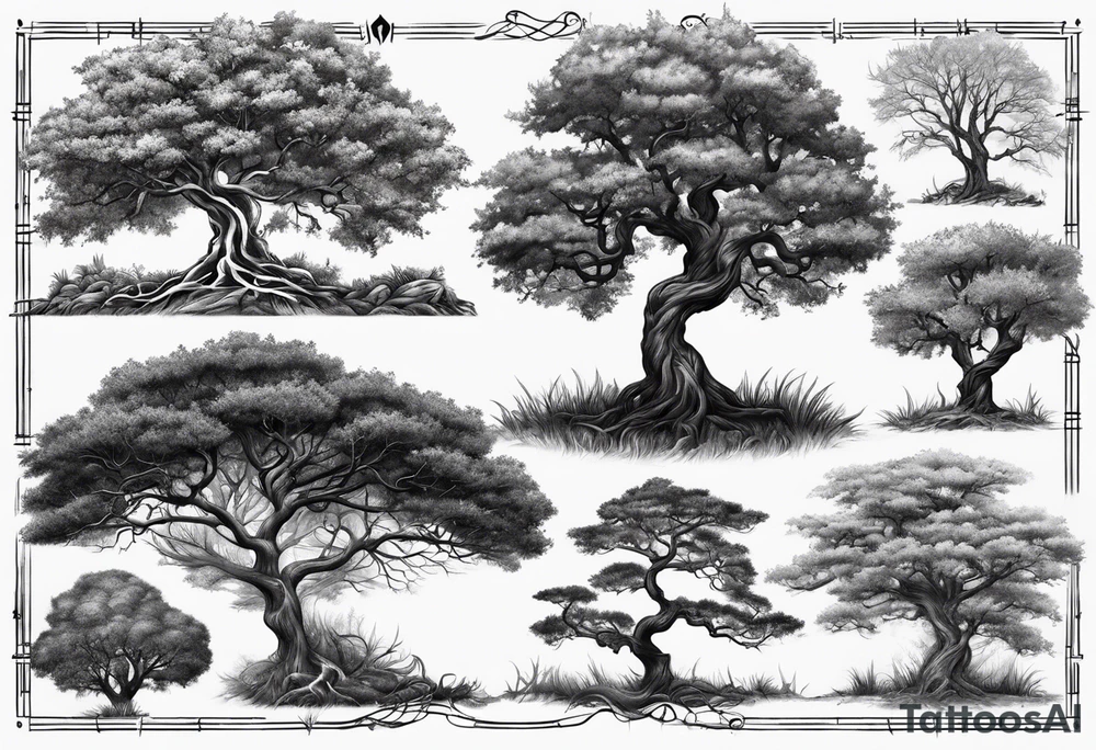 branches tree names dna tattoo idea