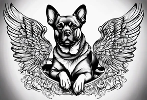 Dog turn over to an angel tattoo idea