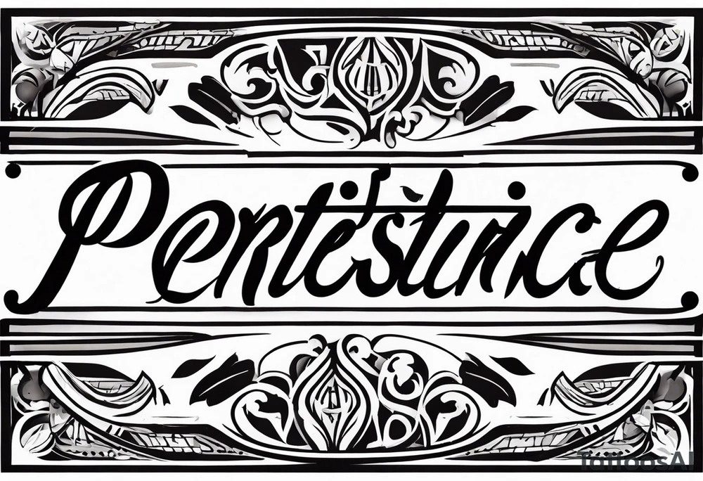 persistence discipline patience tattoo idea