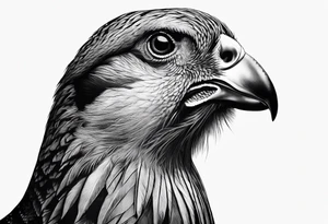 face of a deutch drahthaar with a pheasant in its mouth tattoo idea